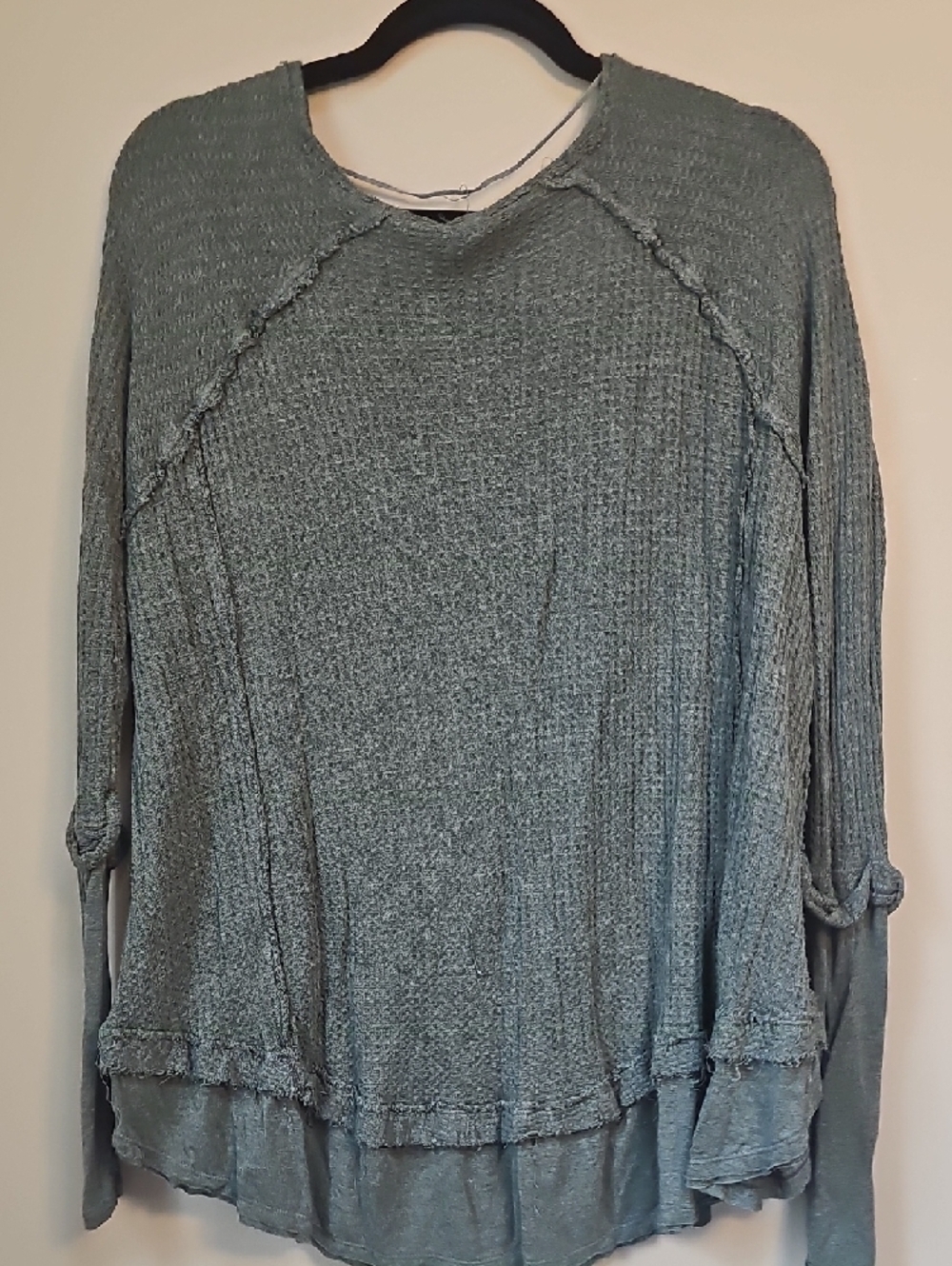 We The Free Olive Green Knit Top with Metal Logo - Picture 5 of 5